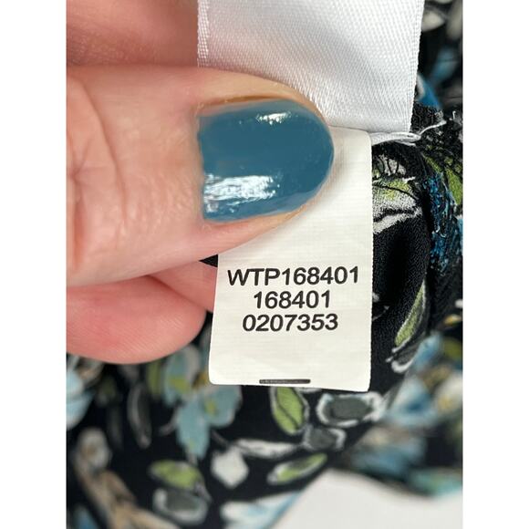 J. Jill floral tiered layered button up blouse, dark floral, size M, EUC - Picture 5 of 13